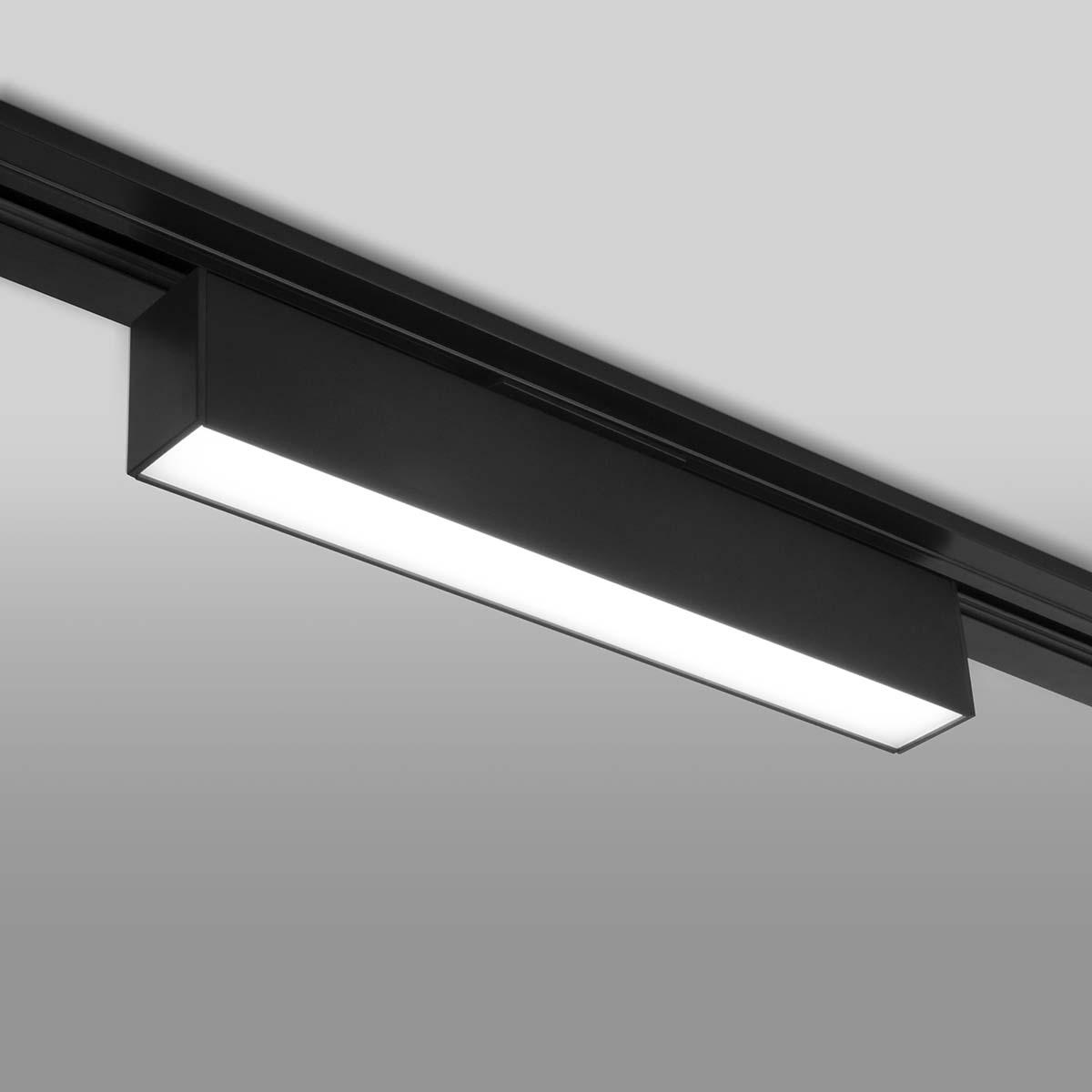 фото трековый светодиодный светильник elektrostandard x-line черный матовый 10w 4200k ltb53 a052442 | 220svet.ru