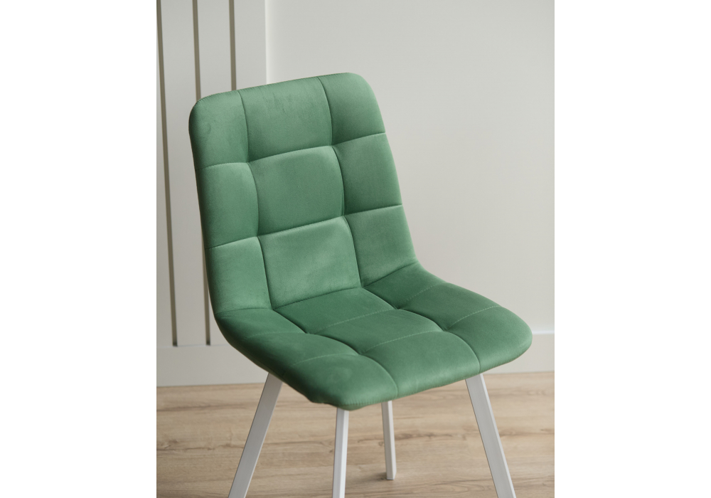 фото стул на металлокаркасе woodville чилли фисташковый / белый 631639 | 220svet.ru