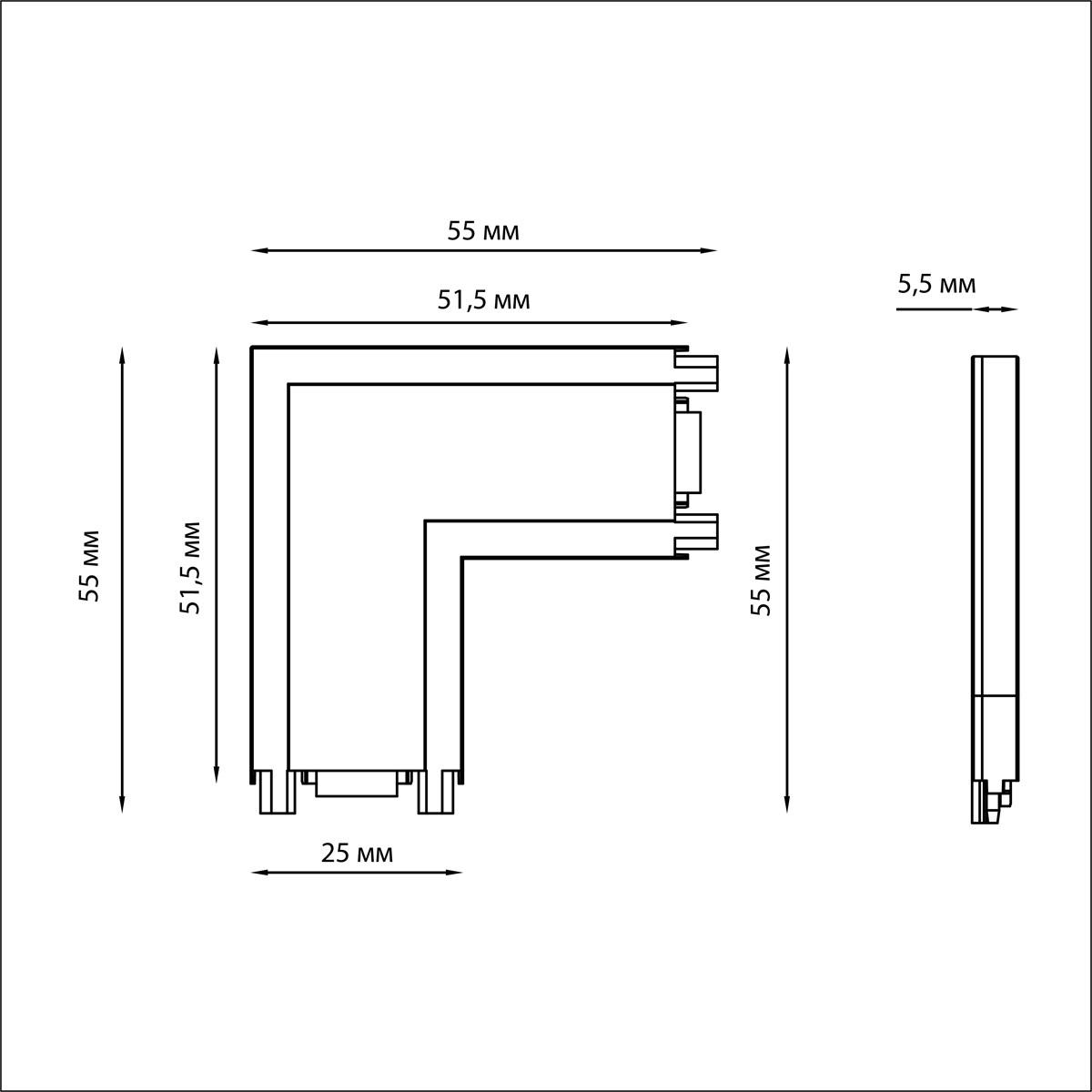 фото соединитель l-образный с токопроводом novotech shino smal 135205 | 220svet.ru