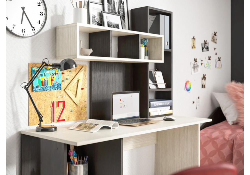 фото компьютерный стол woodville олимп венге / дуб белфорд 508507 | 220svet.ru