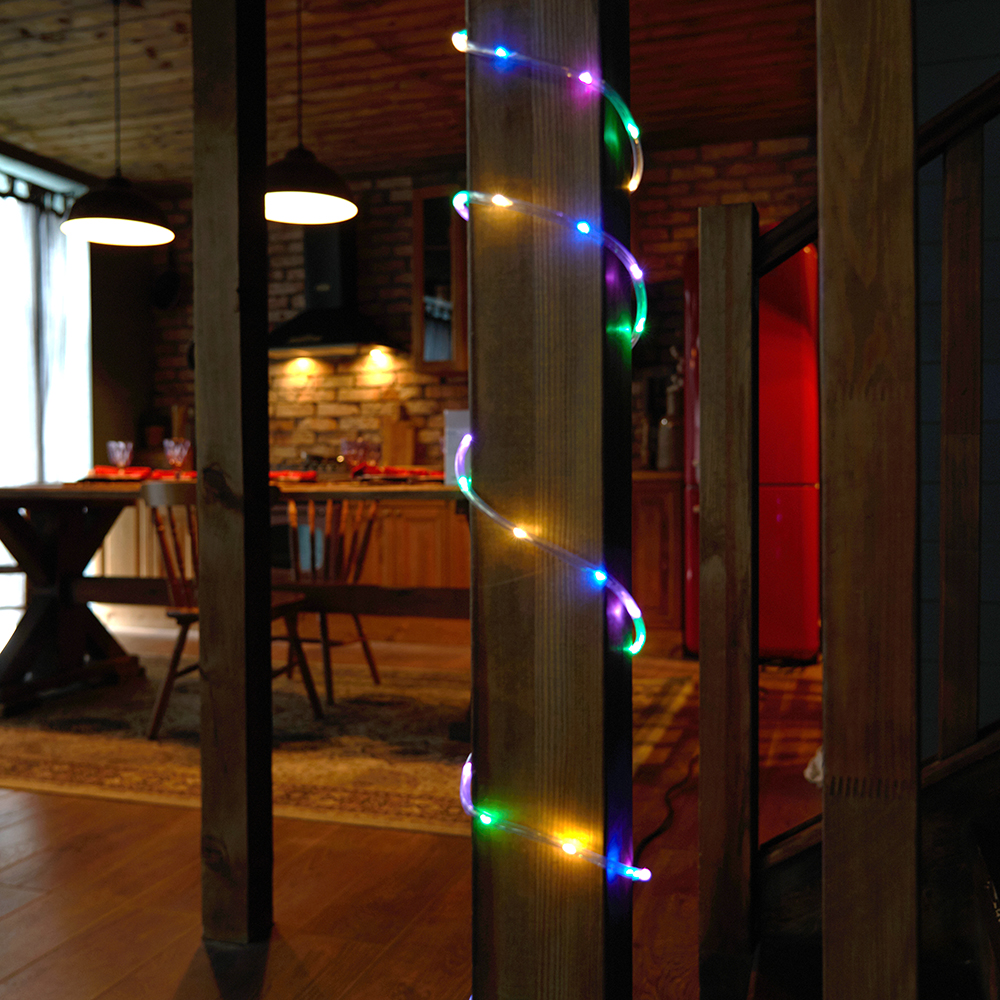 фото гирлянда feron cl587 линейная мини дюралайт мультиколор с контроллером, 15м, c питанием от сети 220v 51462 | 220svet.ru