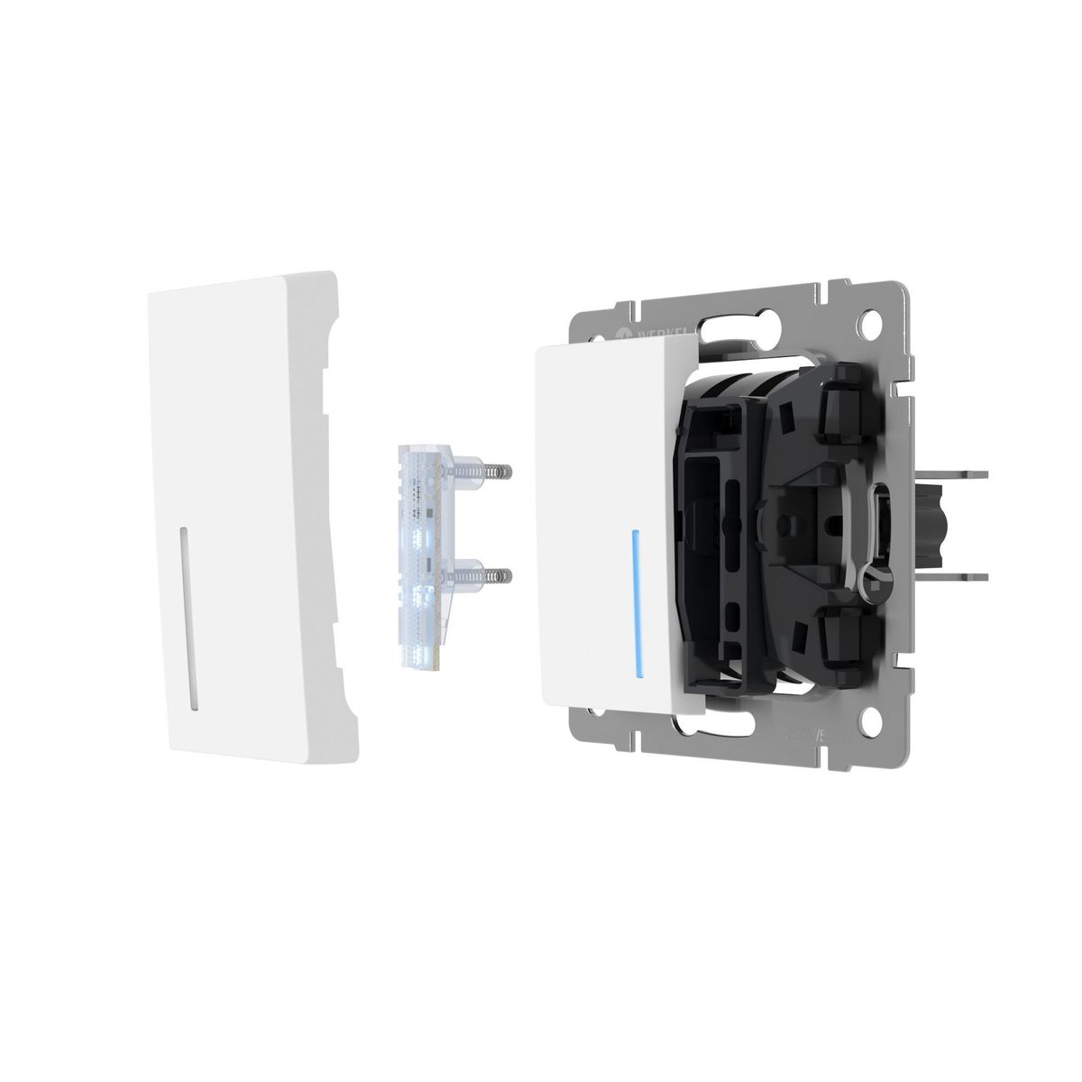 фото блок led подсветки для выключателя werkel 2 шт. голубой w8010102 4690389213519 | 220svet.ru