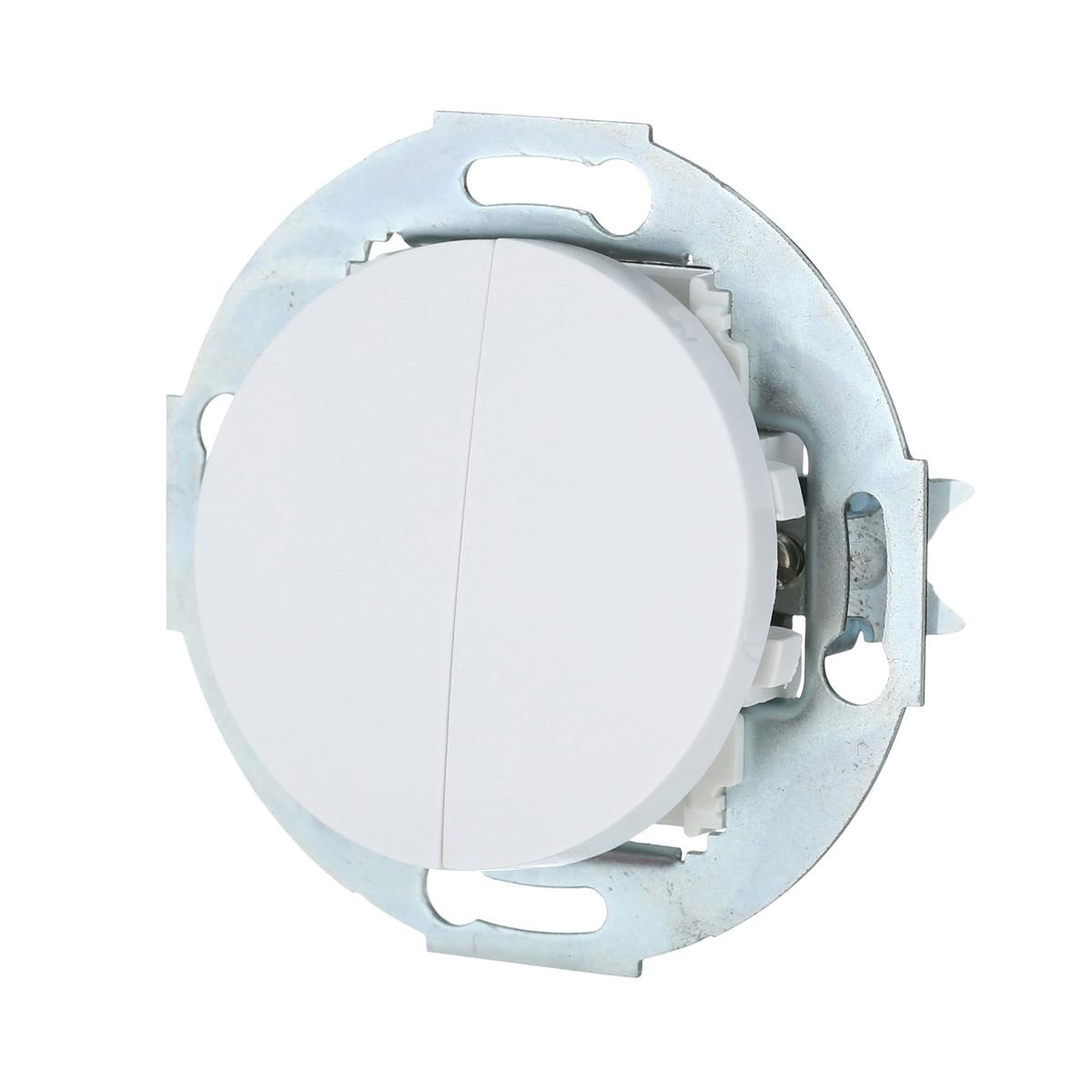 фото переключатель lk studio двухклавишный с двух мест (схема 6+6) 16 a, 250 b (белый) vintage 881304-1 | 220svet.ru