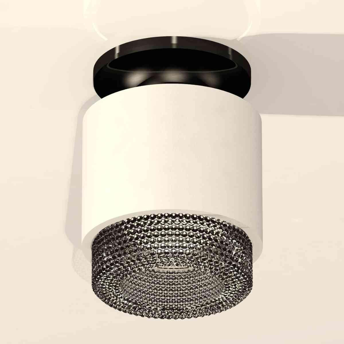 фото комплект накладного светильника ambrella light xs7510062 swh/bk белый песок/тонированный (n7926, c7510, n7192) | 220svet.ru