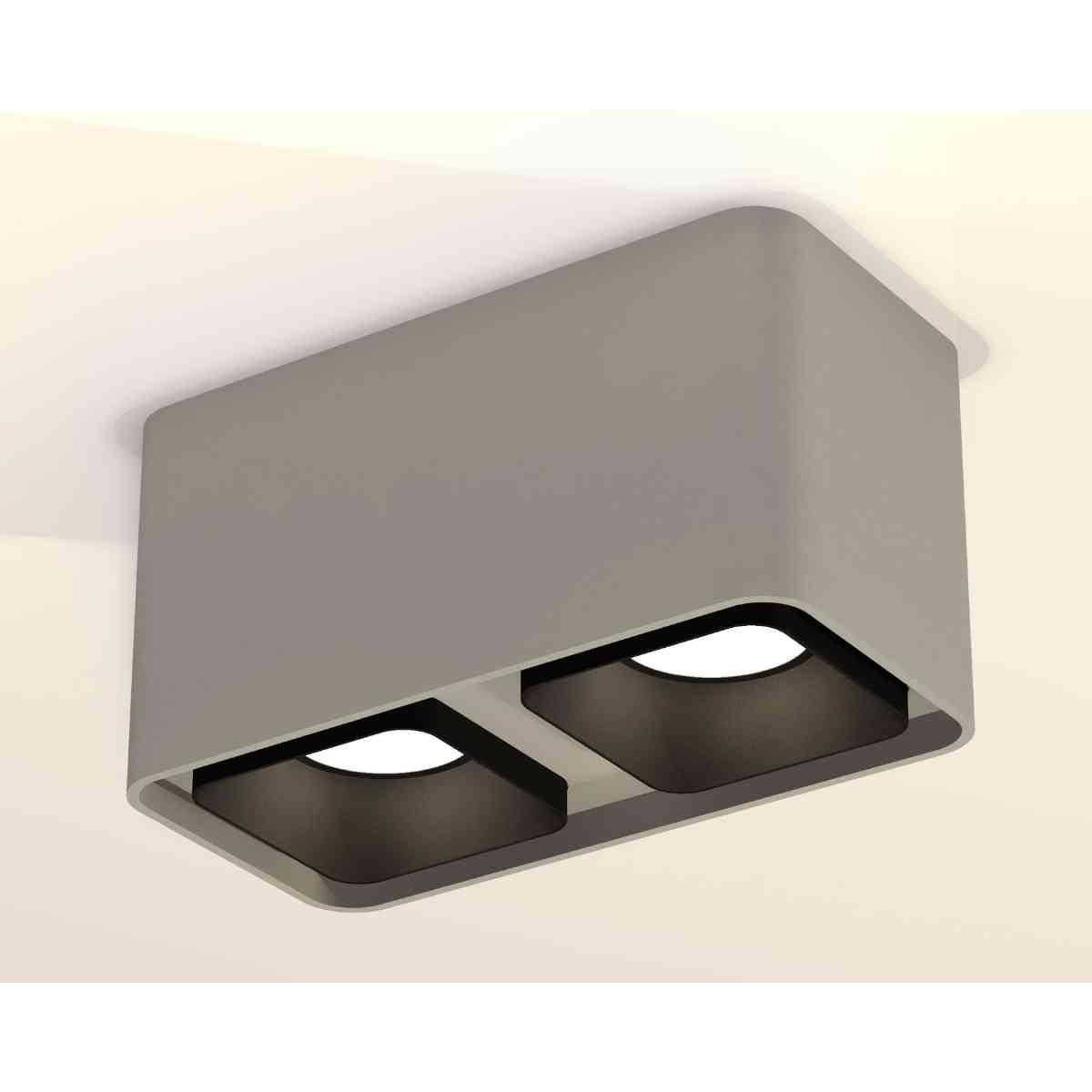 фото комплект накладного светильника ambrella light techno spot xs7852002 sgr/sbk серый песок/черный песок (c7852, n7702) | 220svet.ru