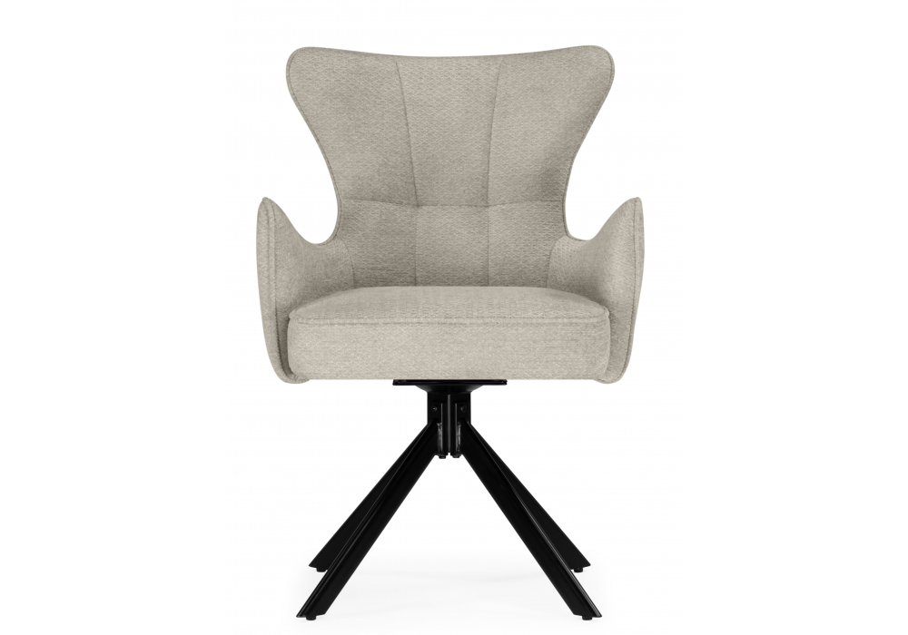 фото стул на металлокаркасе woodville atlanta beige / black 15831 | 220svet.ru