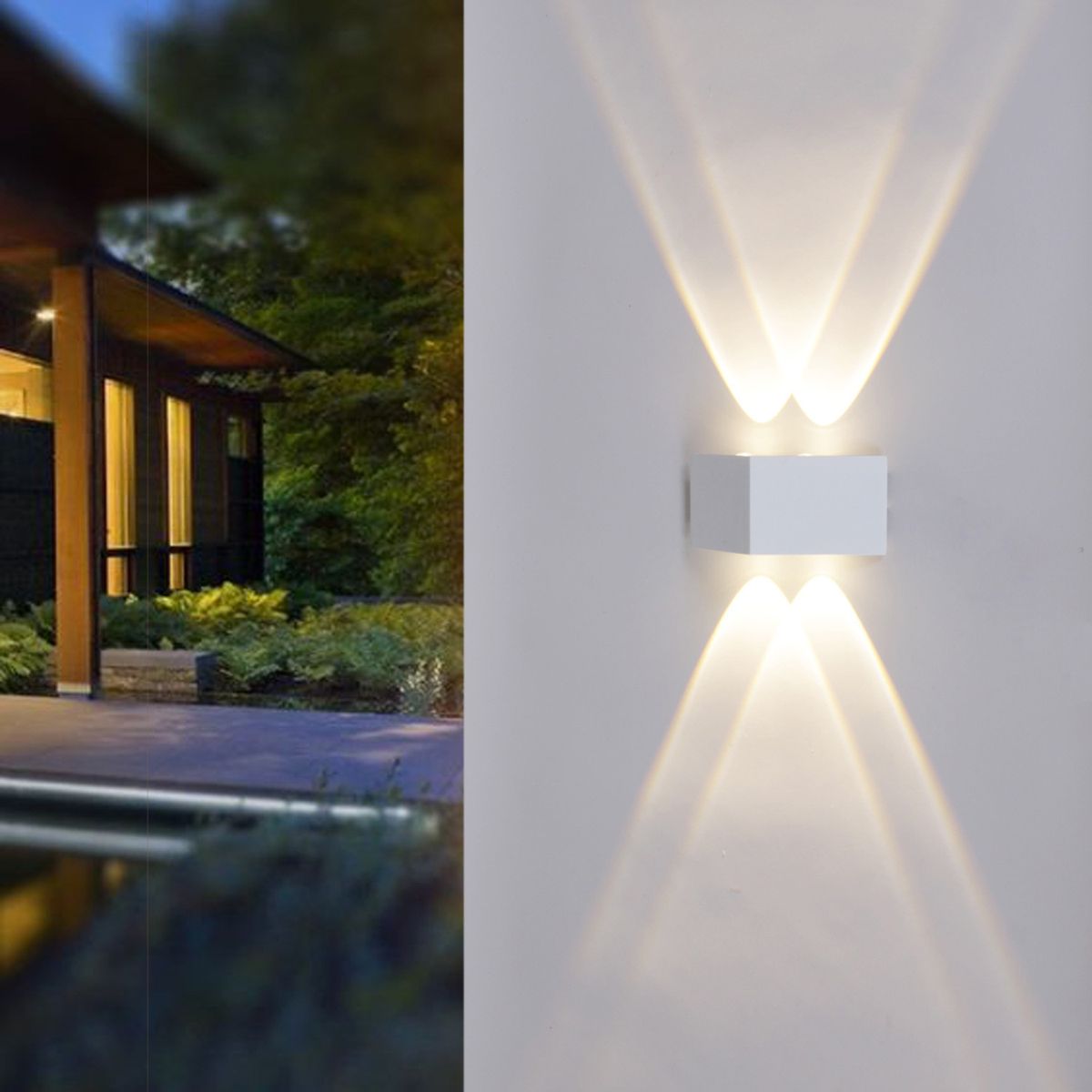 фото уличный настенный светодиодный светильник reluce 86856-9.2-001kt led4w wt | 220svet.ru
