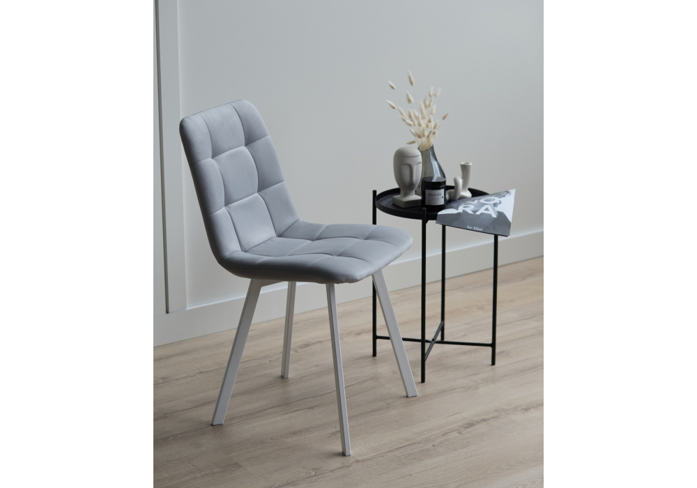 фото стул на металлокаркасе woodville чилли светло-серый / белый 631625 | 220svet.ru