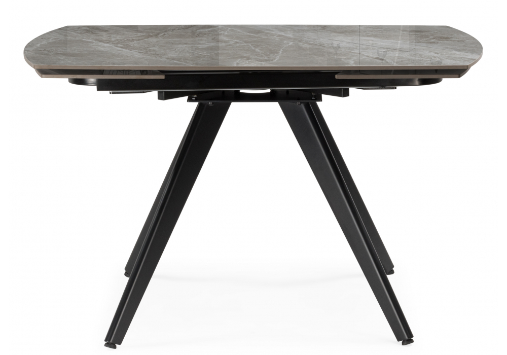 фото керамический стол раскладной woodville silvi 120(180)x80 серый / черный 15862 | 220svet.ru