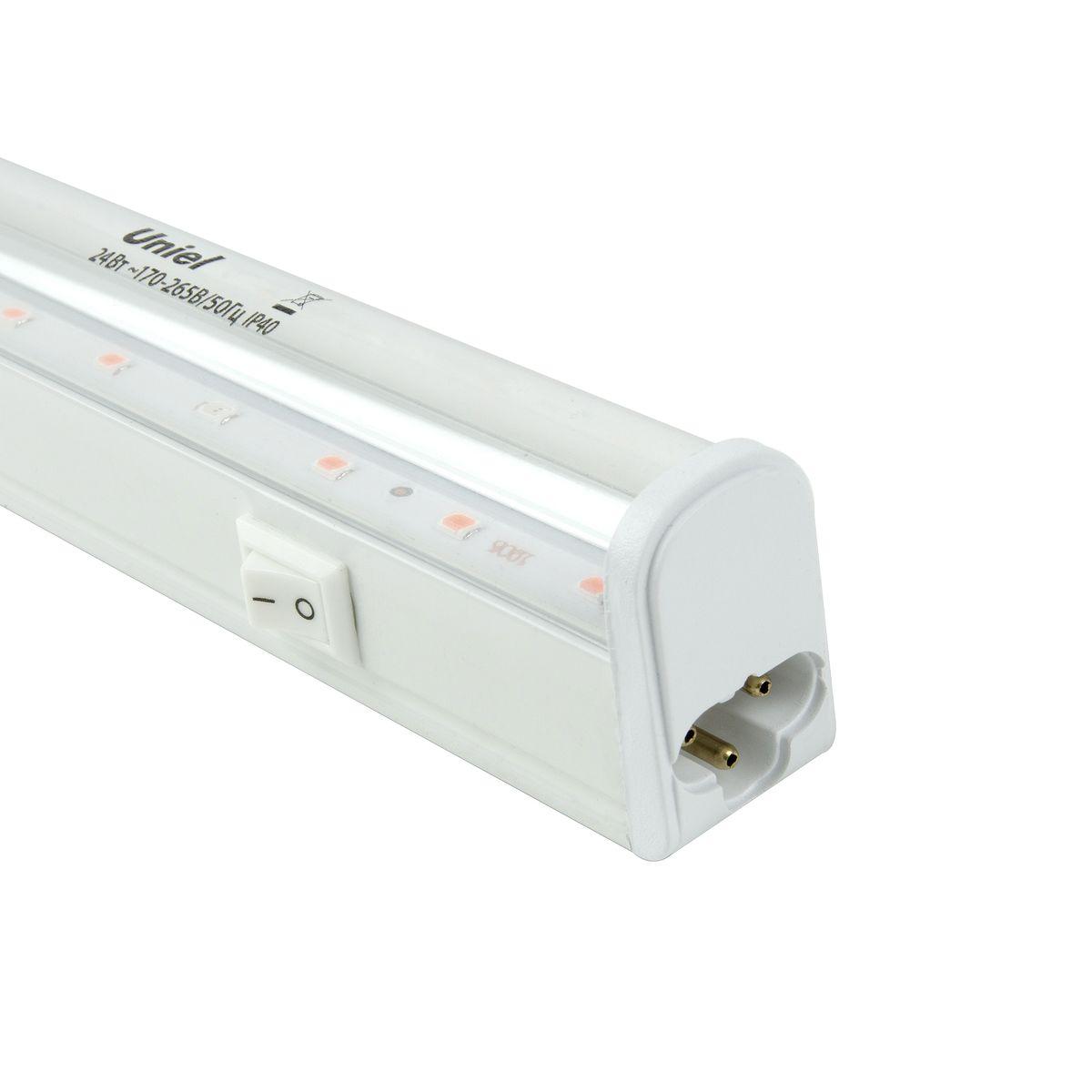 фото настенный светодиодный светильник для растений uniel uli-p43-24w/spbx ip40 white ul-00010528 | 220svet.ru