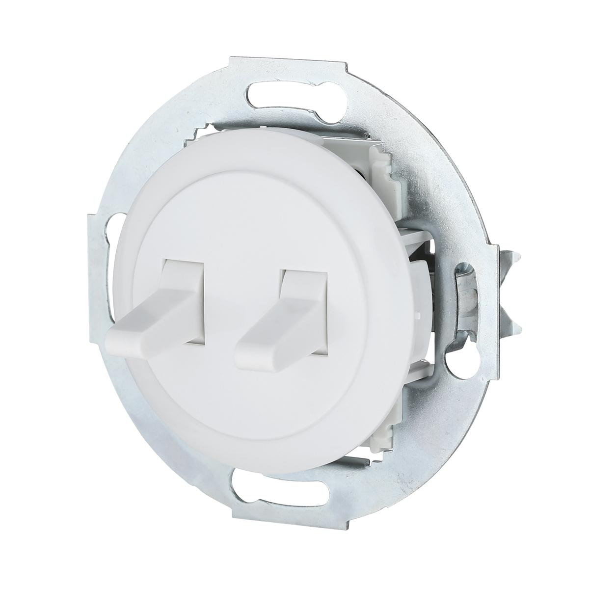 фото переключатель lk studio 2-рычажковый, c двух мест (схема 6+6) 16 a, 250 b (белый) 882404-1 | 220svet.ru