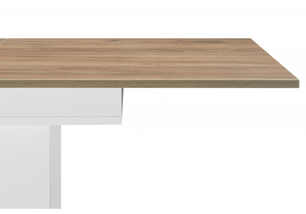 фото стол деревянный раскладной woodville carla белый / крафт золотой 621111 | 220svet.ru