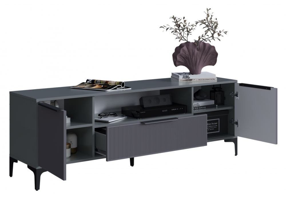 фото тв-тумба woodville иадама графит софт 619893 | 220svet.ru