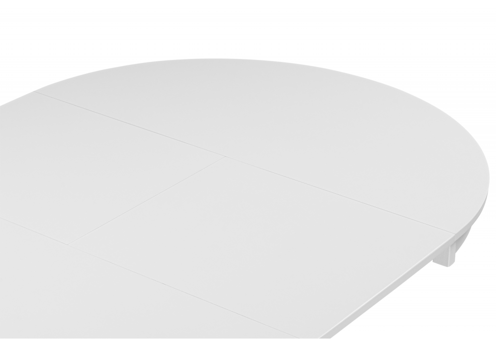 фото стол деревянный раскладной 90(130)x90 woodville амадей белый матовый 620601 | 220svet.ru