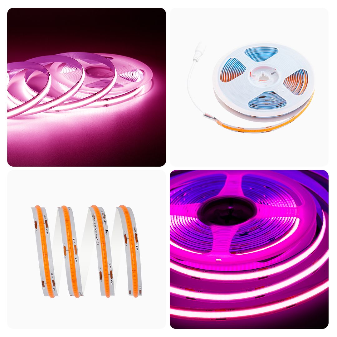 фото лента apeyron 11w/m 352led/m cob розовый 3m 186оо | 220svet.ru