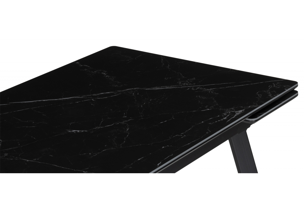 фото керамический стол раскладной 120(180)х80 woodville норман shakespeare black 622886 | 220svet.ru