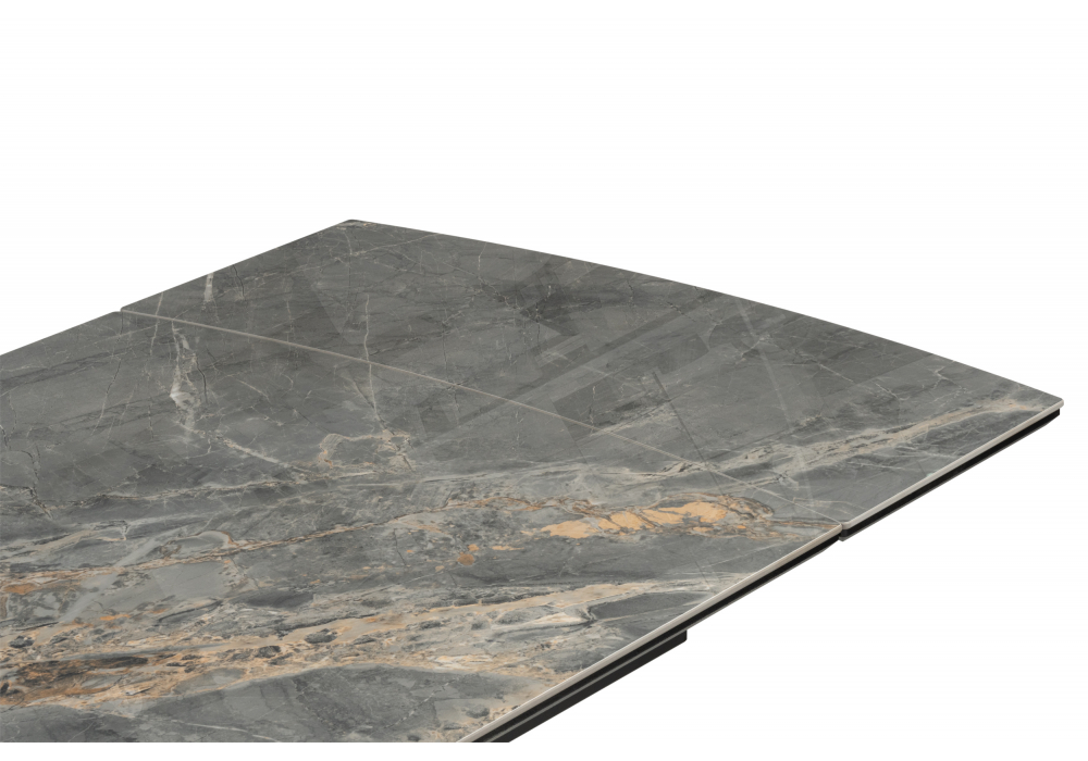 фото керамический стол woodville катчел 120(180)x80 nebula gold / черный 621187 | 220svet.ru