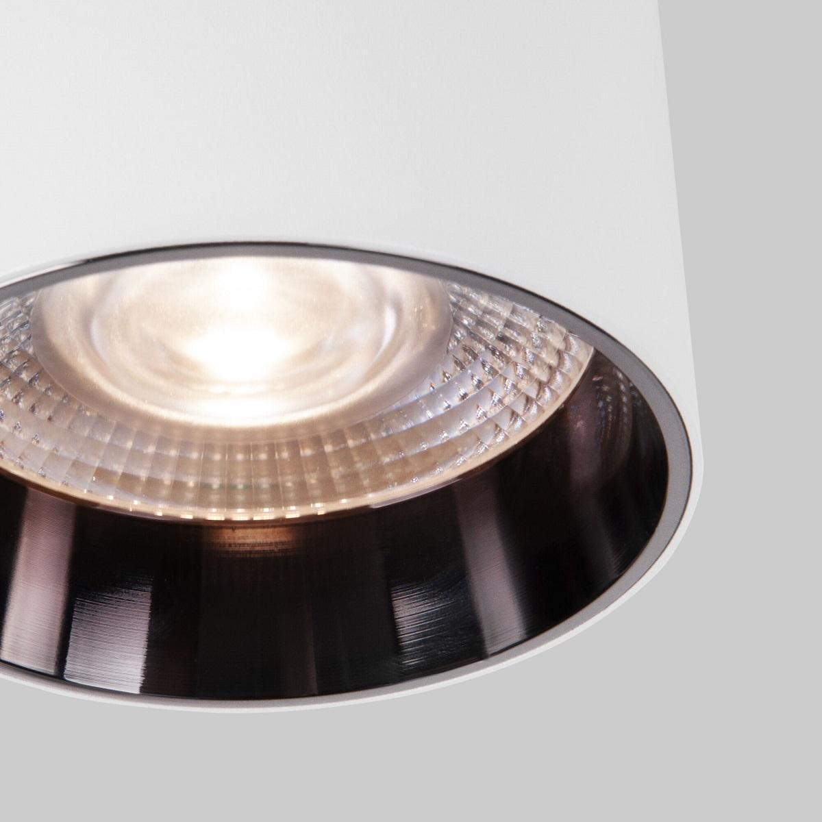 фото накладной светодиодный светильник elektrostandard orson 25034/led 10w 4200k белый/чёрный жемчуг a062929 | 220svet.ru