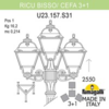 Миниатюра фото садово-парковый фонарь fumagalli ricu bisso/cefa 3+1 u23.157.s31.vxe27 | 220svet.ru