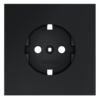 Миниатюра фото накладка для розетки с заземлением voltum s70 vls000607 (графит) | 220svet.ru