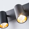 Миниатюра фото настенный светодиоднй светильник с поворотный eurosvet fleur 20066/2 led черный/золото | 220svet.ru
