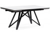 Миниатюра фото керамический стол раздвижной woodville вилсон 160(220)х89х75 белый мрамор snow white / черный 612880 | 220svet.ru