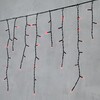 Миниатюра фото гирлянда бахрома 3,1 x 0,5 м красная 220в, 150 led, провод черный пвх, ip54 ltc pil150-11-2r | 220svet.ru