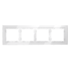 Миниатюра фото рамка стеклянная на 4 поста voltum s70 vls110401 (белый, стекло) | 220svet.ru