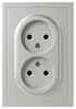 Миниатюра фото розетка эра galaxy 15-2107-03 без заземления двойная 2x2p 16а-250в ip20 алюминий б0071699 | 220svet.ru
