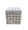 Миниатюра фото пуф плетеный велюр серо-бежевый 40*40*40см garda decor n-puf-190 beg | 220svet.ru