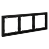 Миниатюра фото рамка пластиковая на 3 поста voltum s70 vls100308 (черный матовый) | 220svet.ru
