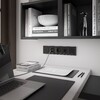 Миниатюра фото розетка с заземлением шторками и usbх2 werkel черные матовый w1171508 | 220svet.ru