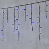 Миниатюра фото гирлянда бахрома 4,9 x 0,5 м синяя 220в, 240 led, провод черный пвх, ip54 ltc pil240-11-2b | 220svet.ru