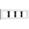 Миниатюра фото рамка на 4 поста белый/черный werkel split soft-touch w0043068 | 220svet.ru