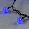 Миниатюра фото гирлянда «шарики» 10м синяя 220в, диаметр шарика 23мм, 100 led, провод черный каучук 2,3мм, ip54 ltc pcs-100b-b | 220svet.ru