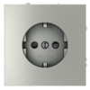 Миниатюра фото розетка встраиваемая с заземлением и защитными шторками, 16а voltum s70 vls040205 (сталь) | 220svet.ru