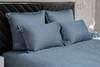 Миниатюра фото простыня на резинке бамбук сине-зеленая 160*200*30 garda decor 180jod-18015 | 220svet.ru