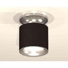 Миниатюра фото комплект накладного светильника ambrella light techno spot xs7402083 sbk/psl черный песок/серебро полированное (n7927, c7402, n7012) | 220svet.ru
