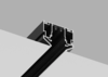 Миниатюра фото встраиваемый трек 220v в натяжной пвх потолок crystal lux clt 0.135 01 l2000 bl | 220svet.ru