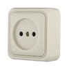 Миниатюра фото розетка lk studio открытой установки без заземляющих контактов с защитными шторками (бежевый) 813301 | 220svet.ru
