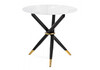Миниатюра фото стол стеклянный woodville rock white / black 11772 | 220svet.ru