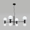Миниатюра фото подвесная люстра eurosvet bubble 30182/8 черный | 220svet.ru