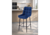 Миниатюра фото барный стул woodville челси синий (zd 798) / черный 632579 | 220svet.ru