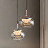 Миниатюра фото подвесной светодиодный светильник delight collection mt9128-1h gold/smoke | 220svet.ru