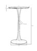 Миниатюра фото стол барный dobrin mia bar lmzl-td09_b-m_mdf-black-12629 | 220svet.ru