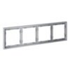 Миниатюра фото рамка пластиковая на 4 поста voltum s70 vls100416 (серый) | 220svet.ru