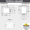 Миниатюра фото уличный встраиваемы светильник fumagalli teresa square 2l4.000.000.axz1l | 220svet.ru