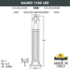 Миниатюра фото садовый светильник-столбик fumagalli sauro 1100 d15.555.000.vxd1l.crb | 220svet.ru