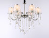 Миниатюра фото подвесная люстра с абажурами и хрусталем ambrella light tr4588 | 220svet.ru
