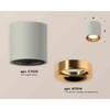 Миниатюра фото комплект накладного светильника ambrella light techno spot xs7533024 sgr/pyg серый песок/золото желтое полированное (c7533, n7014) | 220svet.ru